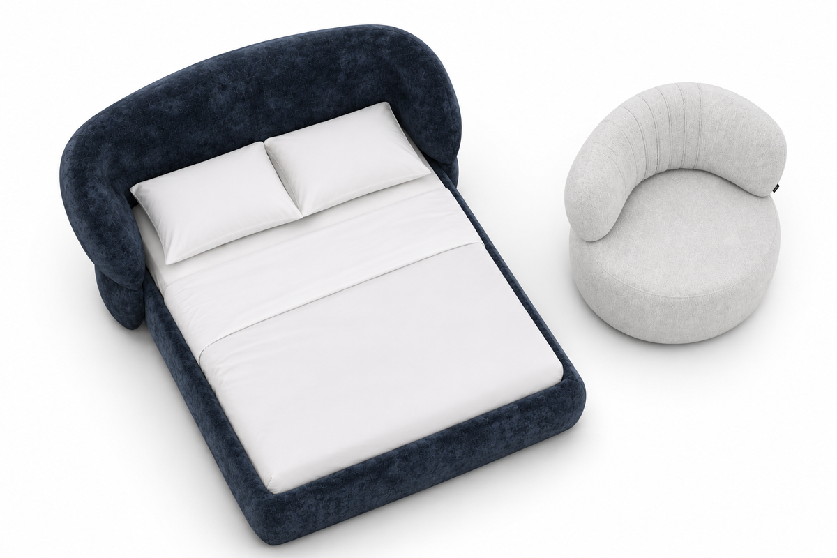 Cama Sahara Mat + Sillón Moreu Tela