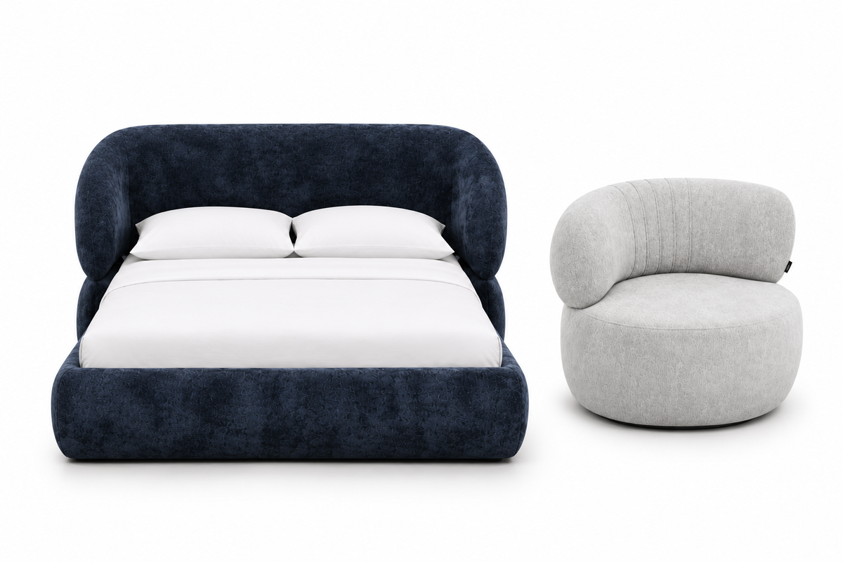 Cama Sahara Mat + Sillón Moreu Tela